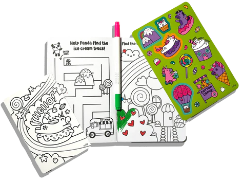 OOLY Let's Go!: Activity & Coloring Kit - Unicorn Candy Town