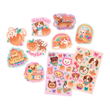 PUPPIES AND PEACH SCENTED STICKERS