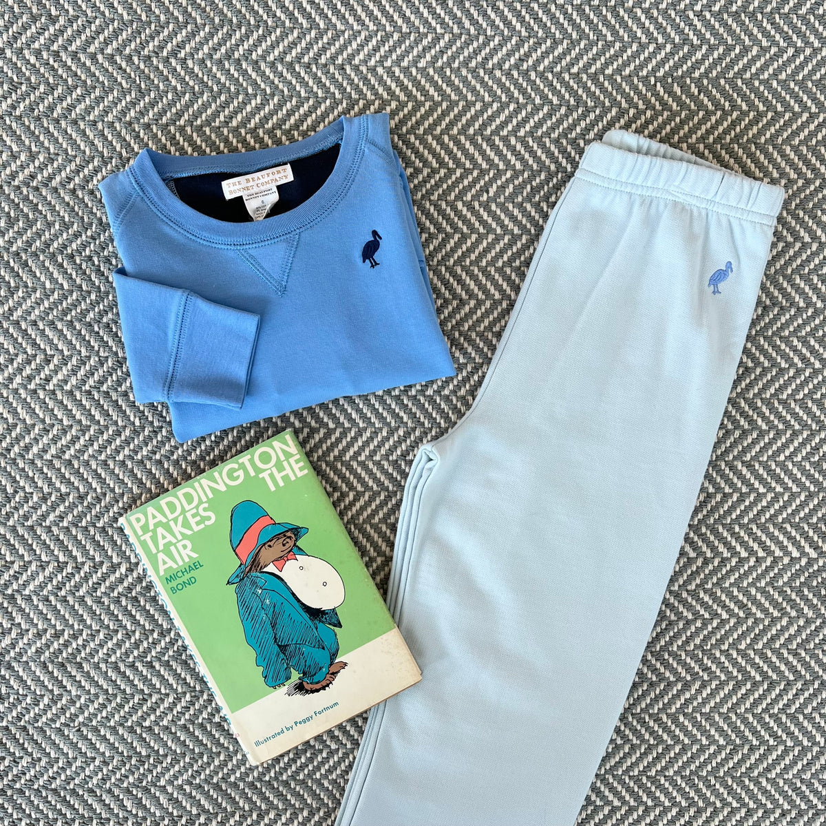 Cassidy Comfy Crewneck - Sarasota Sky Stripe with Sarsota Sky