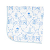BABY BUGGY BLANKET - CHINOISERIE CHARLTON WITH BUCKHEAD BLUE