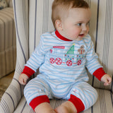 GINGERBREAD EXPRESS - BOYS KNIT ROMPER
