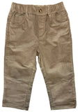 KHAKI CORDORUY ELASTIC WAIST PANTS