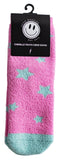 FUZZY SOCKS - PINK AND AQUA STAR