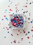4TH OF JULY AMERICA USA STAR FOURTH FACE AND BODY GLITTER