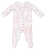 MARNIE ROSEBUD STRIPE SMOCKED FOOTIE