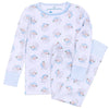 SANTA BABY LONG PAJAMAS - LIGHT BLUE