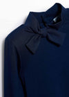 GIRLS TURTLENECK WITH BOW TIE