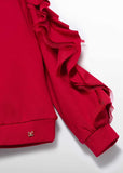 GIRLS SWEATSHIRT WITH TULLE RUFFLE