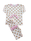 LA LUNA GIRL ALL OVER PRINT PUMPKIN CAR PAJAMA SET