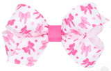 MINI BOW PRINT GROSGRAIN HAIR BOW