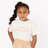 MADE OF MAGIC CHAIN EMBROIDERY TEE - GIRLS WHITE