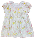 BICYCLE NO SMOCKED RUFFLE DRESS