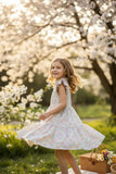 SPRING FLORAL PLEATED TIERED DRESS