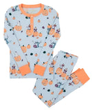 PAYTON PAJAMA SET - CANDY AND CRITTERS (BUCKHEAD BLUE) WITH SEASHORE SHERBERT