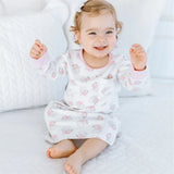 SANTA BABY LONG SLEEVE NIGHT DRESS - PINK