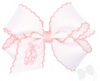 MEDIUM BALLET SLIPPERS EMBROIDERED MOONSTITCH BOW