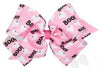 KING HALLOWEEN - THEMED PINK BOO GHOST PRINTED GROSGRAIN HAIR BOW