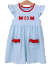 CRAB TRIO FLUTTER DRESS