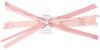 6" STREAMERS AND 7" LONG ON PONY - WHITE AND LIGHT PINK