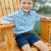 SPORTS POLO - BASEBALL ON BLUE