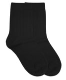 JEFFERIES SOCKS COTTON RIB CREW 1 PAIR - BLACK