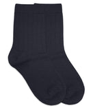 JEFFERIES SOCKS COTTON RIB CREW 1 PAIR - NAVY