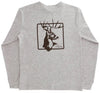 LONG SLEEVE LOGO TEE - DEER ON OATMEAL
