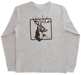 LONG SLEEVE LOGO TEE - DEER ON OATMEAL
