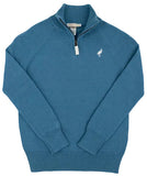HAYDEN HALF ZIP SWEATER - BARNSLEY BLUE