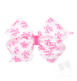MEDIUM BALLET SHOE PRINT GROSGRAIN BOW