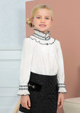 VISCOSE BLOUSE- WHITE AND BLACK