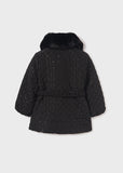 GIRLS BLACK DIAMOND- QUILTED SEQUIN COAT