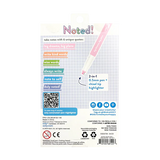 NOTED 2 - IN - 1 MICRO FINE TIP PEN AND HIGHLIGHTERS - SET OF 6