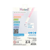NOTED 2-IN-1 MICRO FINE TIP PEN AND HIGHLIGHTERS - SET OF 6