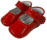 SOPHIA RED PATENT CRIB SHOE