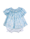 LULU BEBE EMMA DAISY SMOCKED BLOOMER SET