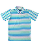 HENRY PERFORMANCE SHORT SLEEVE STRIPE POLO - PARADISE