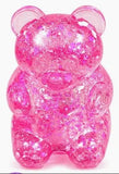 GLITTER BEAR SQUEEZE TOY - PINK