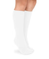 SMOOTH TOE COTTON KNEE HIGH SOCKS 1 PAIR SOCKS - WHITE OR NAVY