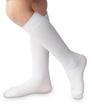 JEFFERIES SOCKS CLASSIC NYLON KNEE HIGH SOCKS 1 PAIR - WHITE