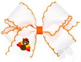 MEDIUM MOONSTITCH EMBROIDERED TURKEY BOW