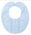 PINTUCKED BIB - WHITE AND BLUE