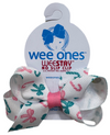 MINI PINK BOWS AND CANDY CANE PRINT BOW