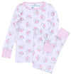 SANTA BABY LONG PAJAMAS - PINK