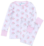 SANTA BABY LONG PAJAMAS - PINK
