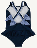 TAYLOR BAY BATHING SUIT (RIBBED) - NANTUCKET NAVY WITH PARK CITY PERIWINKLE