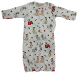 HOLY DOGGY CHRISTMAS PRINTED PIMA CONVERTER GOWN