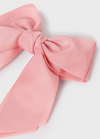 BOW HAIR CLIP - CORAL