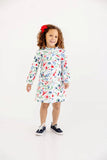 LONG SLEEVE LIZZIE'S LUXE LEISURE DRESS - FAIR STREET FLORAL