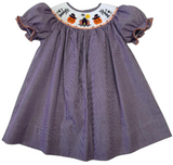 HALLOWEEN SMOCKED BISHOP DRESS